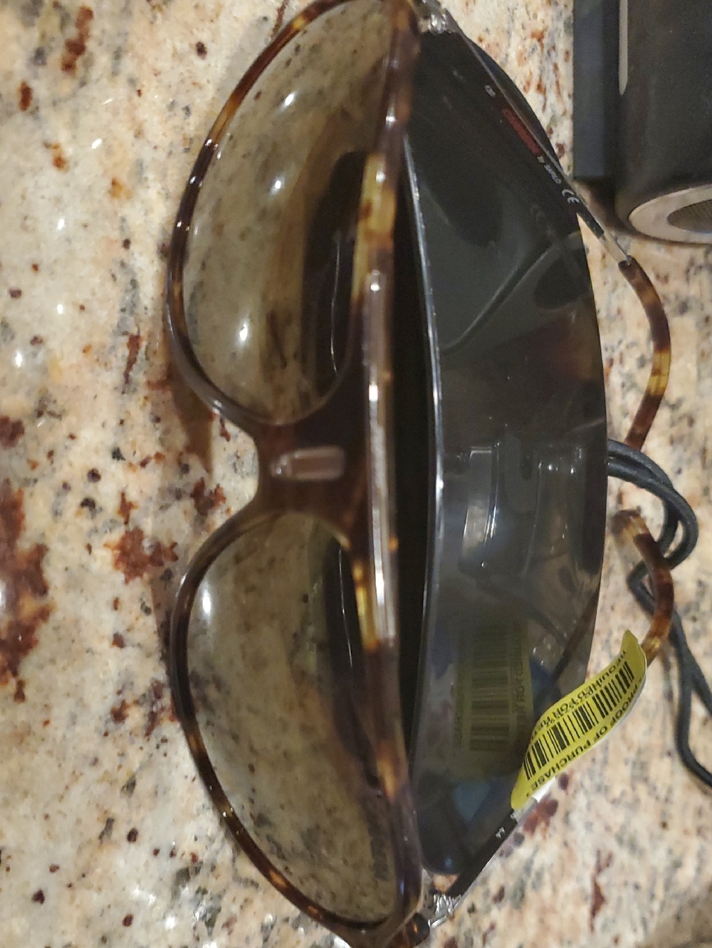 Vintage Carrera Tortoiseshell Shield Aviator Sunglasses with Case